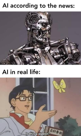 AI memes related to AI courses for beginners.