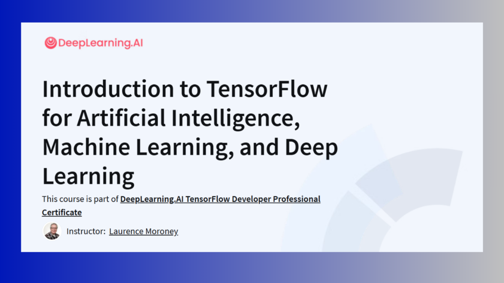 AI programs with certification to learn Tensorflow, AI ML, and deep learning.