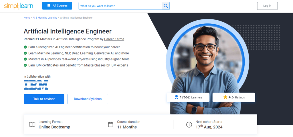 Artificial Intelligence Masters programs by IBM.