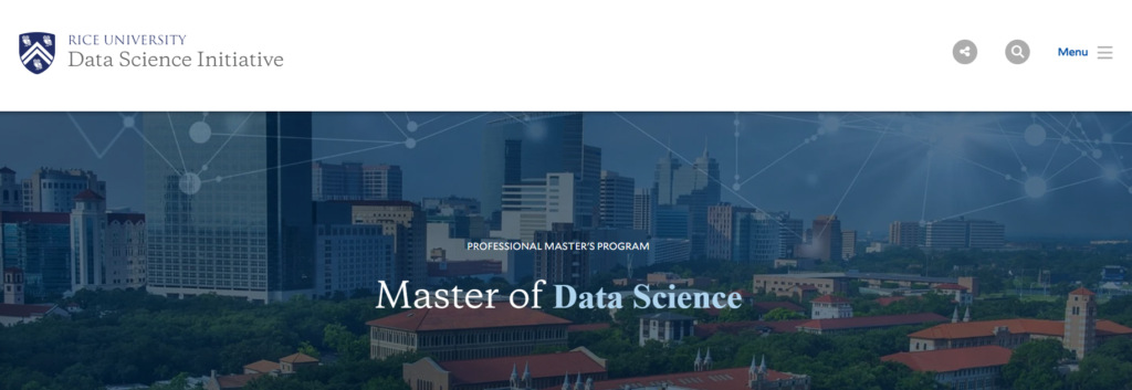 Artificial Intelligence Masters programs by Rice University.