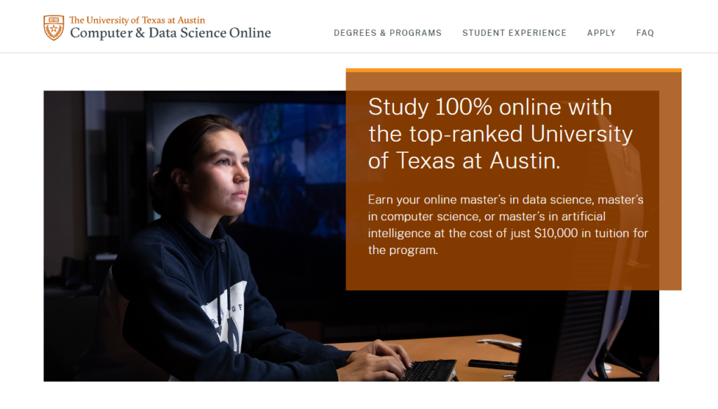 Artificial Intelligence Masters programs by University of Texas.