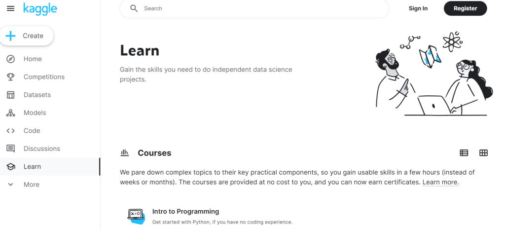 Kaggle Discuss is a forum for AI enthusiasts to learn coding.