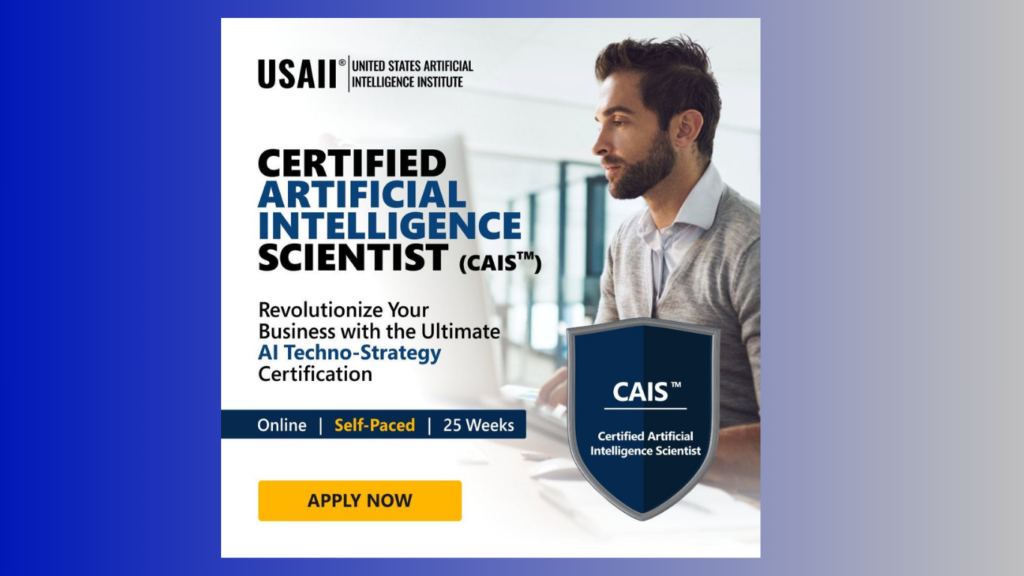 Sample certificate for certification for scientists by USAII.